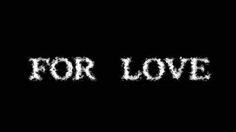 For Love cloud text effect black isolated background Stock Footage 138721713