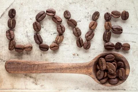 Love coffee concept Stock Photos