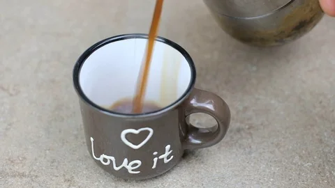 Love of coffee Video stock 100639872