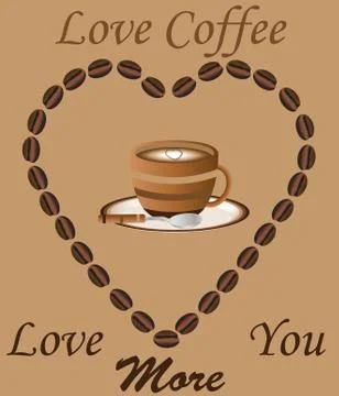 Love coffee Stock Illustration
