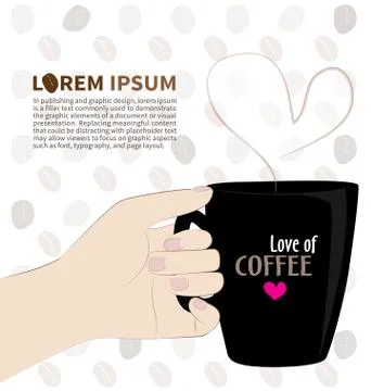 Love of coffee Illustrazione stock