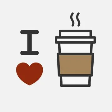 Love coffee Stock Illustration