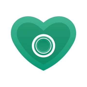 Love coin gradient logo design template icon Stock Illustration