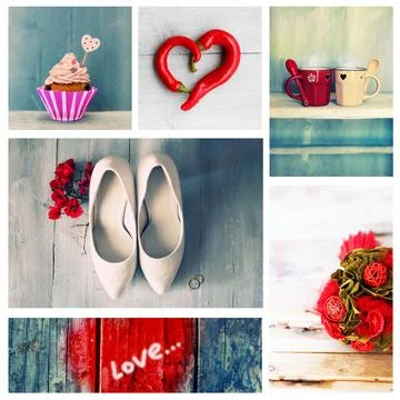 Love collage Fotos Stock