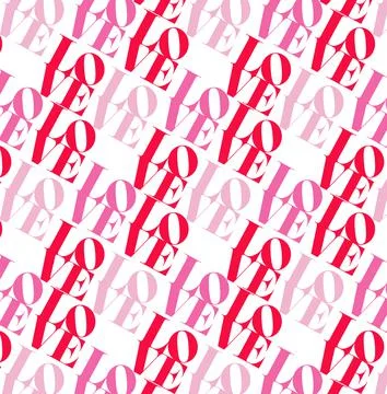 Love Colourful Seamless vector pattern Stock Illustration