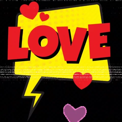 Love Comic Bubble Text Animation Stock Footage 255059222