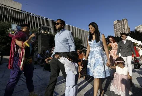 Love Commitment Ceremony Lincoln Center New York, USA - 10 Jul 2022 Stock Photos
