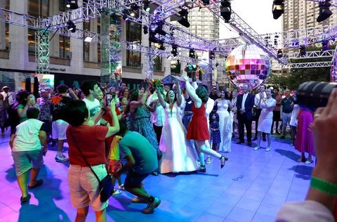 Love Commitment Ceremony Lincoln Center New York, USA - 10 Jul 2022 Stock Photos