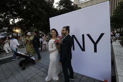 Love Commitment Ceremony Lincoln Center New York, USA - 10 Jul 2022 Stock Photos