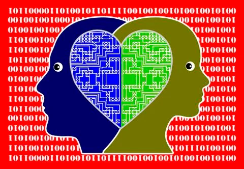 In Love with Computer Technology Illustrazione stock
