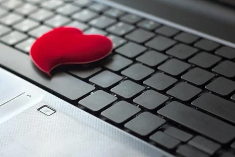 Love computers concept Stock Photos