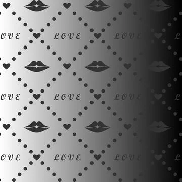 Love concept geometric seamless pattern. Elegant illustration with shapes of Stock Illustration