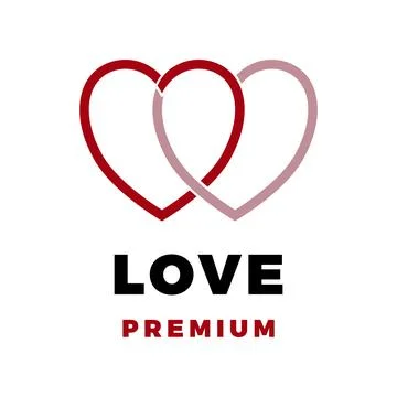 Love Connect Icon Vector Logo Template Illustration Design Stock Illustration