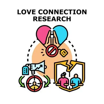 Love connection research finding relationship solutions 스톡 일러스트