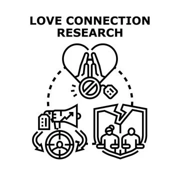 Love connection research finding relationship solutions 스톡 일러스트
