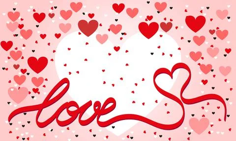 LOVE. Continuous line script cursive text love. Lettering vector illustration Illustrazione stock