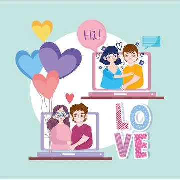 Love couple date Stock Illustration