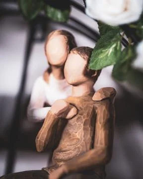  Love couple figurines on a shelf Stock Photos