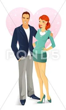 Love couple Stock Illustration
