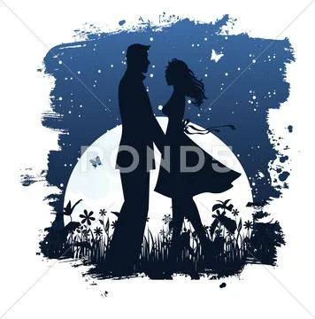 Love couple Stock Illustration