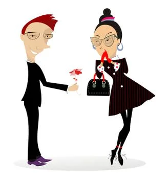 Love couple Stock Illustration