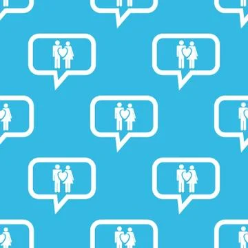 Love couple message pattern Stock Illustration