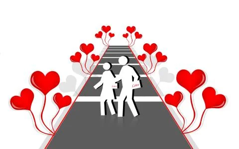 Love couples Stock Illustration