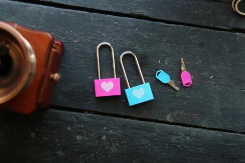 The love couples lock Stock Photos