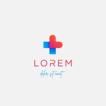 Love cross logo design vector isolated icon Stock Illustration