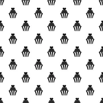 Love cupcake pattern Illustrazione stock