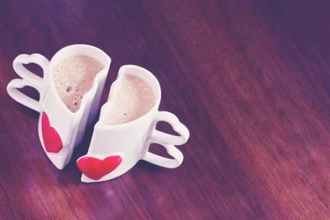 Love cups of coffee Foto stock
