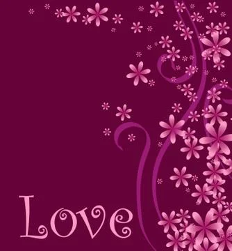 Love Curly Background Stock Illustration