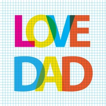 Love dad  big scale Stock Illustration