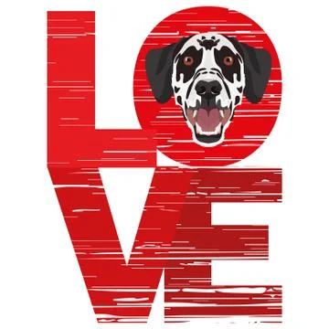 Love Dalmatians. Stock-Illustration