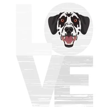 Love Dalmatians. Stock-Illustration
