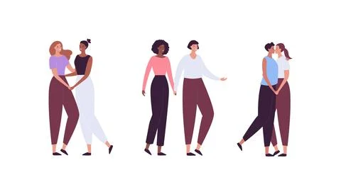 Love, date and relationship concept. Vector flat people character illustratio Stock Illustration