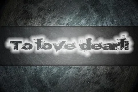 To love dearly text on background Stock Illustration