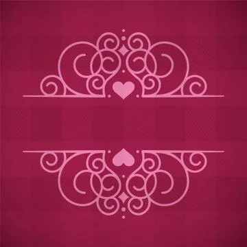 Love Decorative Frame Pattern Illustrazione stock