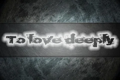 To love deeply text on background Stock Illustration