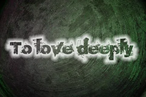 To love deeply text on background Stock Illustration