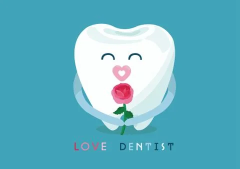 Love dentist from tooth Stock Illustration