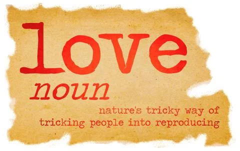Love dictionary definition Stock Illustration