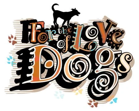 The love of dogs Stock Illustration