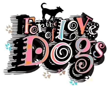For the love of dogs Stock-Illustration
