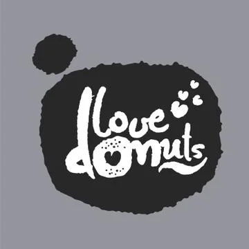 Love Donuts in a Speech Bubble Stock Illustration