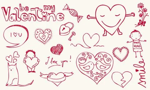 Love doodle Stock Illustration