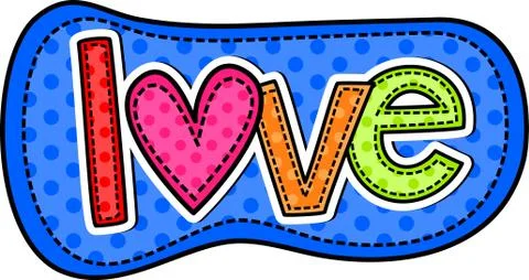 Love Doodle Text Stock-Illustration