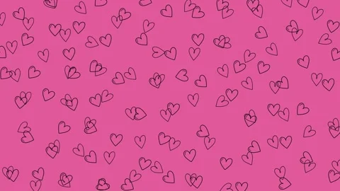 Love doodles seamles pattern animation Stock Footage 327892404