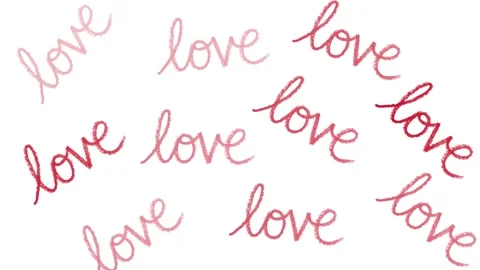 Love doodles, seamles pattern, motion background 2 Video stock 333578973