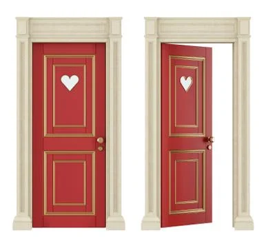Love doors Illustrazione stock